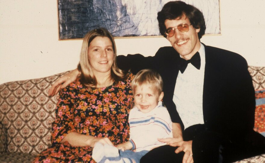 Ward with his parents, circa 1980.