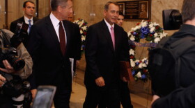 House Speaker John Boehner arrives for a House GOP caucus meeting on Wednesday.
