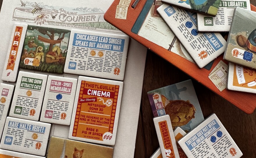 Arrange newspaper tiles to make a perfect frontpage in Fit to Print.