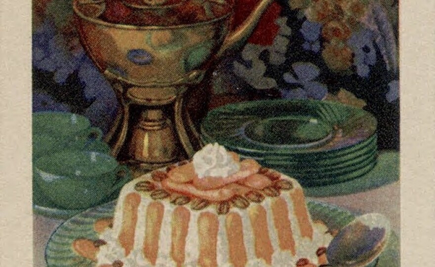 Various food companies came up with recipes tying their products to the icebox cake craze, like this pineapple version in a 1929 Knox Gelatine promotional cookbook.