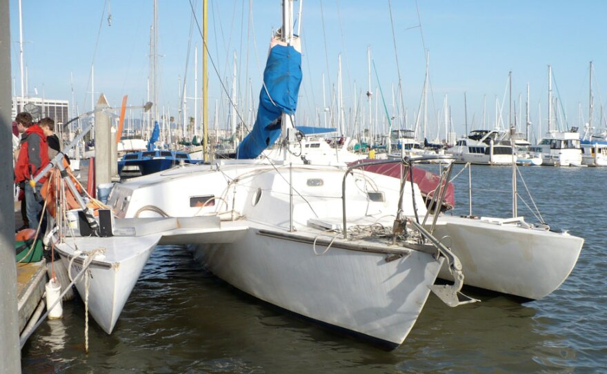 Tim Anderson restored this sailboat, which had been abandoned by its previous owner.