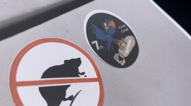 Tasha Williamson of Exhaling Injustice said this image was sent to her by several SDPD officers and shows stickers that were on the back of an officers only bathroom door to intimidate other officers. 