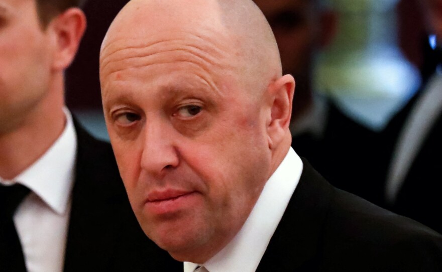 Russian businessman Yevgeny Prigozhin attends a meeting with business leaders at the Kremlin on July 4, 2017.