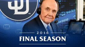 San Diego Padres announcer Dick Enberg appears in this undated photo.