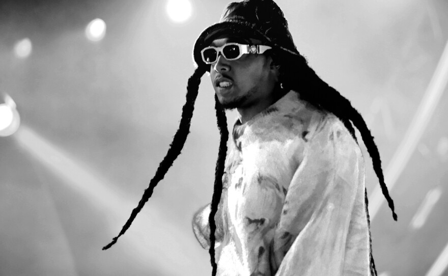 Takeoff of hip-hop group Migos, performing onstage during Global Citizen Live on Sept. 25, 2021 in LA.