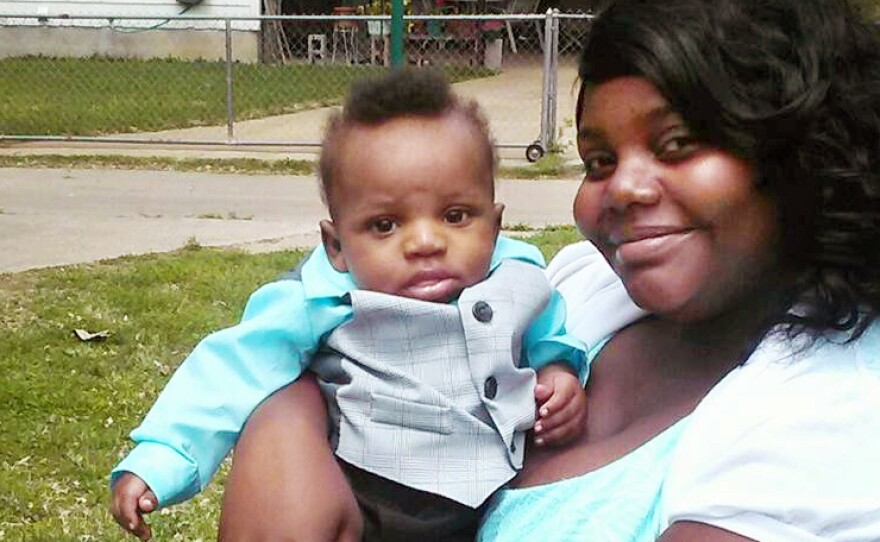 Symphonie Dawson and her son, Andrew. A visiting nurse program helped Dawson finish school while she was pregnant.