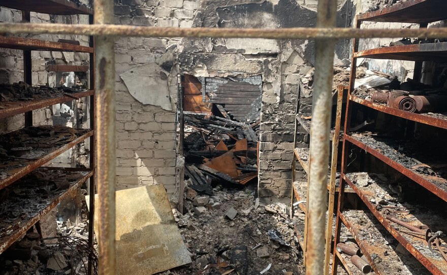 A shop selling car parts in a neighborhood on the northeastern side of Kharkiv was bombed during the initial Russian invasion in March. Many businesses were destroyed in the city or remain shut down.
