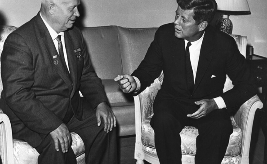 John Kennedy (right) meeting with Nikita Khrushchev in Vienna, June, 1961.