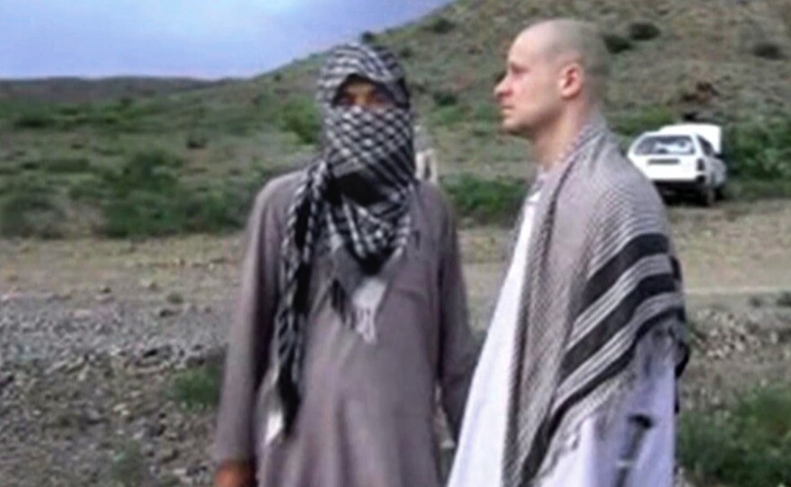 A video frame grab of Army Sgt. Bowe Bergdahl released by the Voice of Jihad website shows the soldier during his captivity.