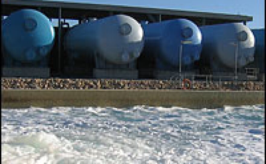 The Kwinana Desalination Plant, located just south of Perth, turns water from the Indian Ocean into nearly 40 million gallons of drinking water per day.