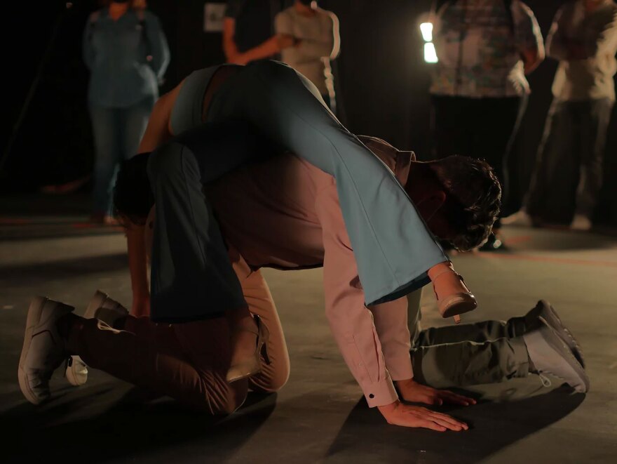 Tijuana-based contemporary dance company Teatro en el Incendio is shown performing "La capacidad de los peces para sufrir" in an undated photo. The group will present the work at San Diego Dance Theater's Live Arts Fest on Jun. 17, 2022.