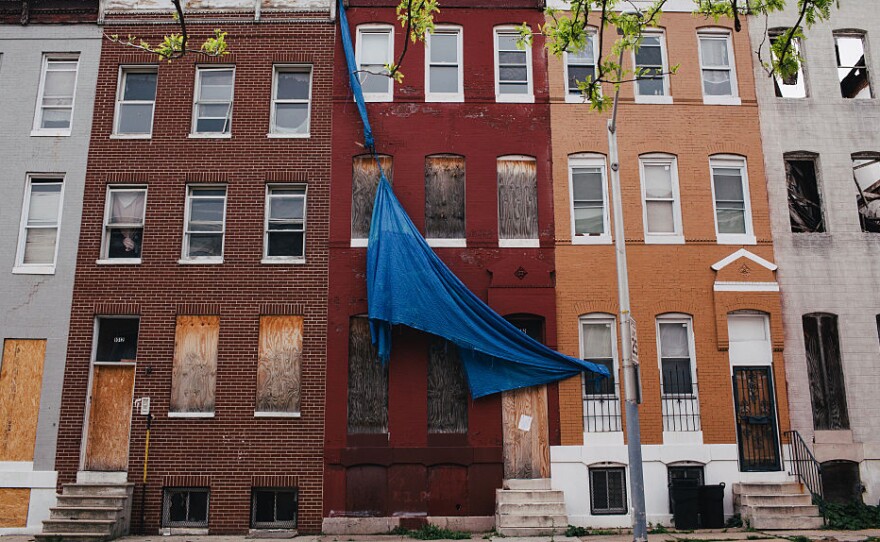 North Stricker Street near Riggs Avenue in the Sandtown-Winchester neighborhood of Baltimore.