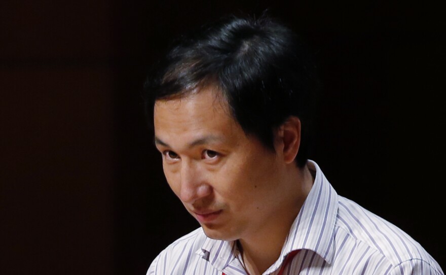 He Jiankui, a Chinese researcher shown here at a conference last year in Hong Kong, has been sentenced to three years in prison.