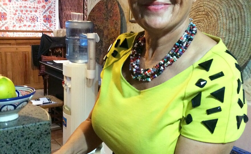 "The hummus is our tradition," says Palestinian Nuha Musleh, seen here in her kitchen.