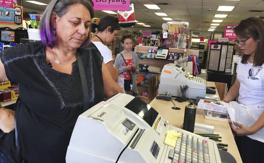 Sheree Woods, an art teacher at Sherman Oaks Center for Enriched Studies in Tarzana, Calif., hopes to spend less than $100 on this shopping trip for art supplies for her students.