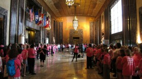 Planned Parenthood protesters hold a "stand-in" at the Louisiana Capitol, in opposition to legislative passage of a bill that would ban abortion as early as six weeks of pregnancy, on Thursday, May 30, 2019. 
