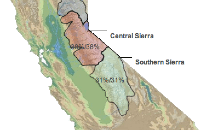 Snowpack readings as of April 1, 2014.