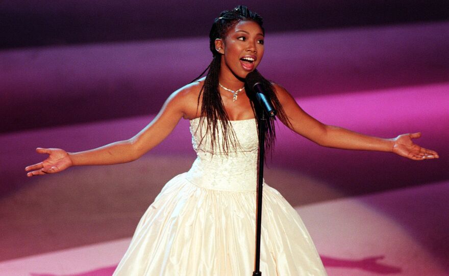 Brandy performs during the 50th annual Primetime Emmy Awards on September 13, 1998.