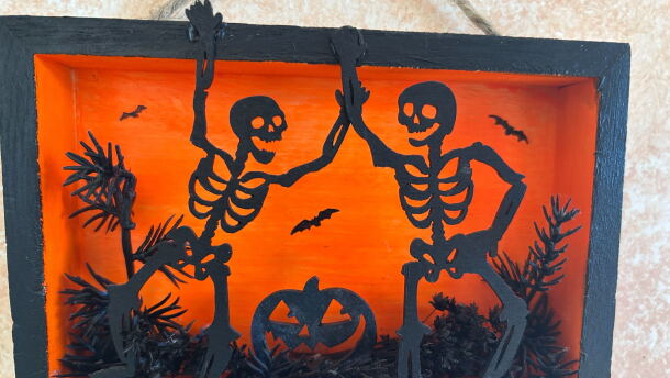 Shadow box art from Pia Thrasher of Her Dark Half. She will be vending at this year's Fright-Mart. Oct. 6, 2025