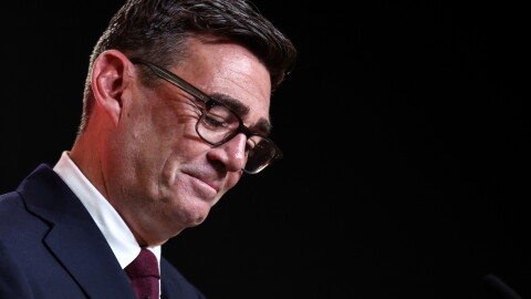 Britain's new Prime Minister Andy Burnham after being confirmed as Labour Party leader at Labour's Special Conference in central London on Friday, July 17, 2026, ahead of taking office Monday.