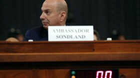 U.S. Ambassador to the European Union Gordon Sondland arrives to testify before the House Intelligence Committee on Capitol Hill in Washington, Wednesday, Nov. 20, 2019.