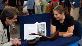 At "Antiques Roadshow" in San Jose, California, this guest (right) brings in an Tlingit Indian oil bowl and ladle, acquired by her great-great grandfather during a military posting to Sitka, Alaska in 1877. Appraiser Ted Trotta stuns her with the news that her heirloom treasure is valued between $250,000 and $300,000.