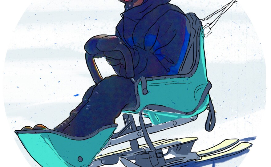 Adaptive skiing equipment makes it possible for students with illness or disability to hit the slopes.