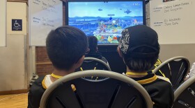 Students play the video game Super Smash Bros in a district wide competition, Dec. 8, 2025.