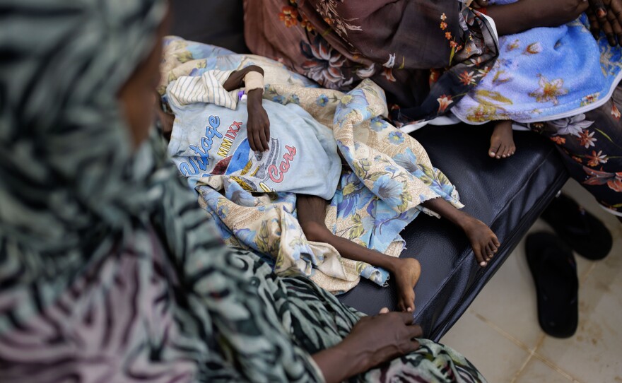 Patients at a malnutrition ward at the Al-Buluk children's hospital in Omdurman, Sudan, on Sept. 5.