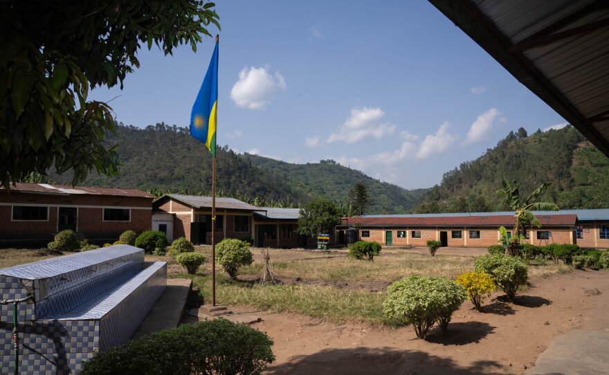 Gakoro School in Nyamutera. Teacher Marie Gorette Mutuyimana says that the new bridge has brought an increase in over 100 students from the community on the other side of the river.