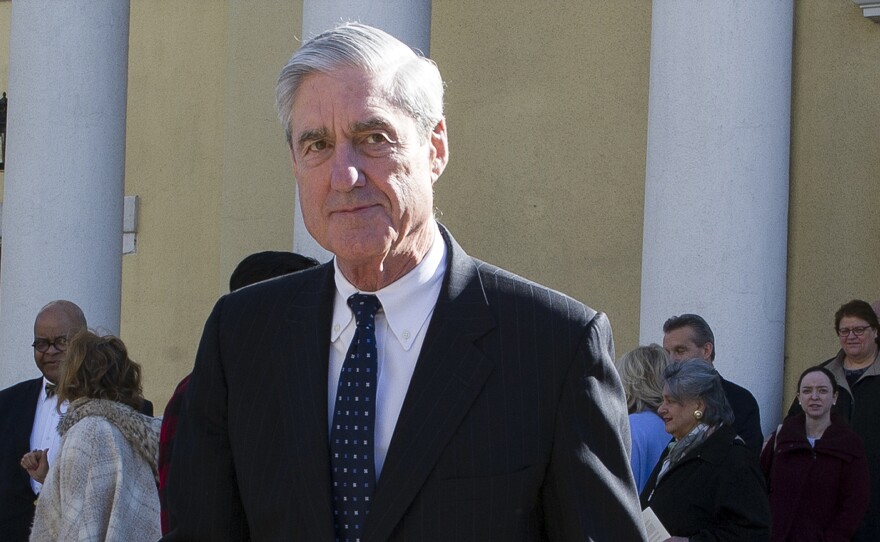Special counsel Robert Mueller departs St. John's Episcopal Church, across from the White House in Washington on March 24, 2019.