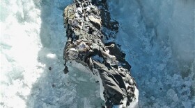 The bodies of two Austrian soldiers found on the Presena Glacier in 2012. 