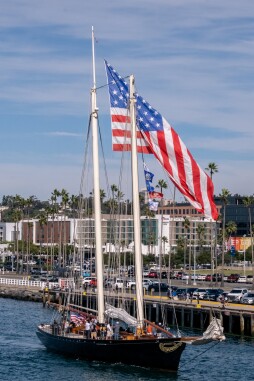 The San Diego Fleet Week Veterans Day Boat Parade, San Diego Bay, November 11 2022.