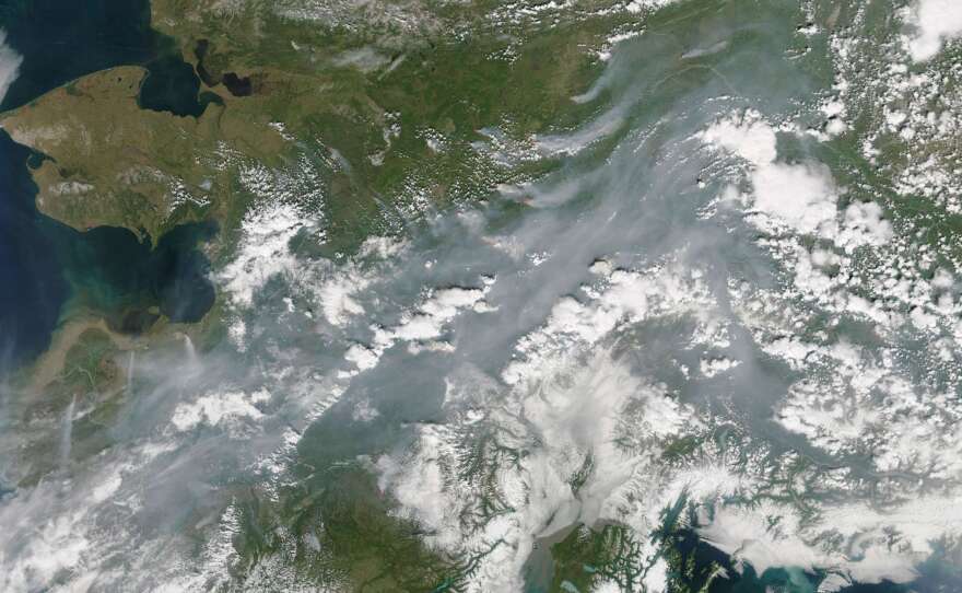 Images taken by NASA satellites last month revealed the extent of wildfires in Alaska's interior. Beyond such wildfires' immediate threats, some scientists are also concerned that they could lead to melting permafrost — and hasten the pace of global climate change.