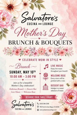 Mother’s Day Brunch and Bouquets