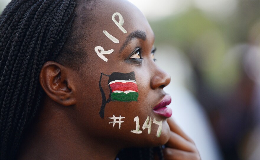 A woman in Nairobi attends a concert in honor of the victims of the terrorist attack that took 147 lives at Garissa University College in April.