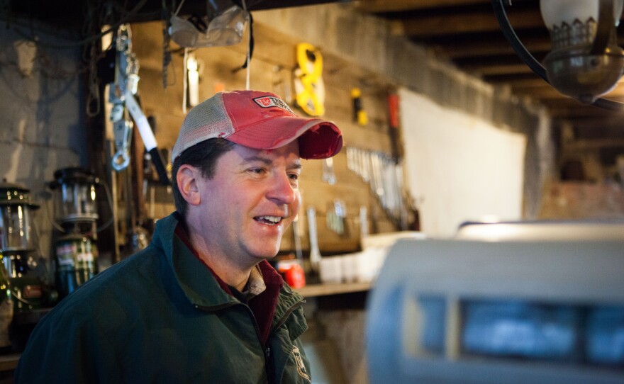 Chris Guerre has made a number of improvements to  the farm while he has lived there including repurposing an air compressor to force water up from the properties well and building a new chicken coop.