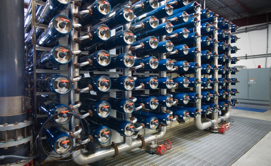 Granular Activated Carbon Filters used to desalinate groundwater for drinking water supply in Oceanside, 2011
