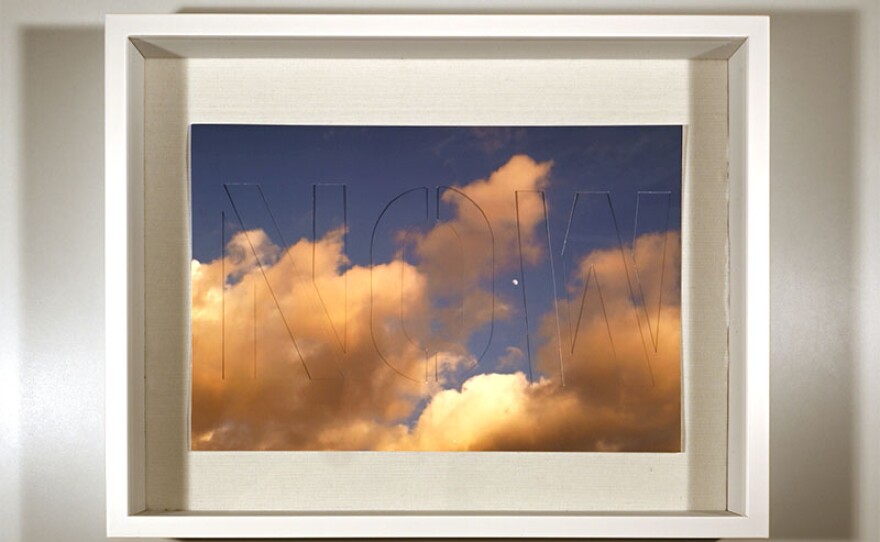 "Now," 2020, cut photograph, 9"x15"x2, by San Diego artist Annie Buckley, featured in the Through The Blue art auction to benefit Tijuana.
