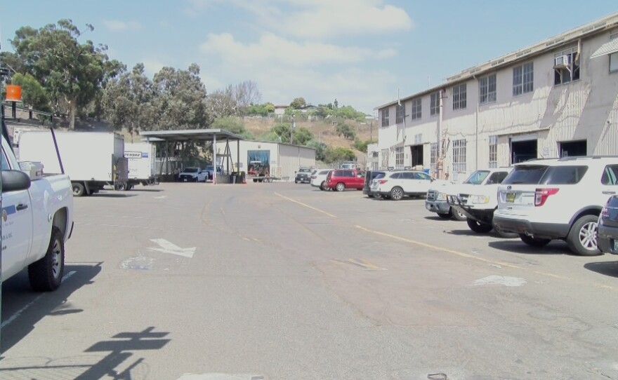 A parking lot on the city of San Diego's 7-acre property on 20th and B Streets will serve as a temporary campground for 200 homeless people, October 1, 2017.