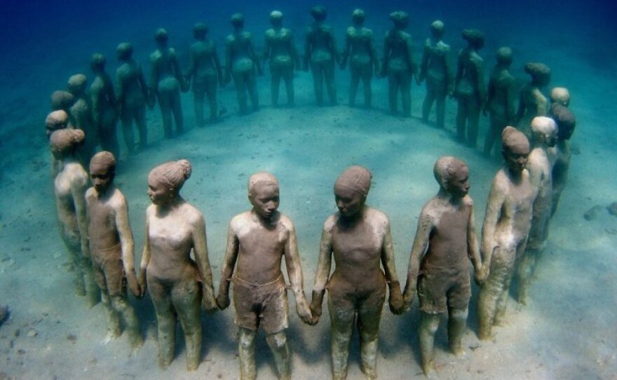 Vicissitudes, by Jason deCaires Taylor, off the coast of Granada.