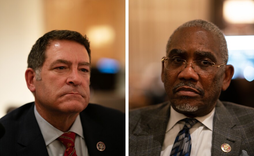 Reps. Mark Green of Tennessee (left) and Gregory Meeks of New York are members of the U.S. House Foreign Affairs Committee and are currently in Kyiv. They say what is most important now is unity among Ukraine and its allies.