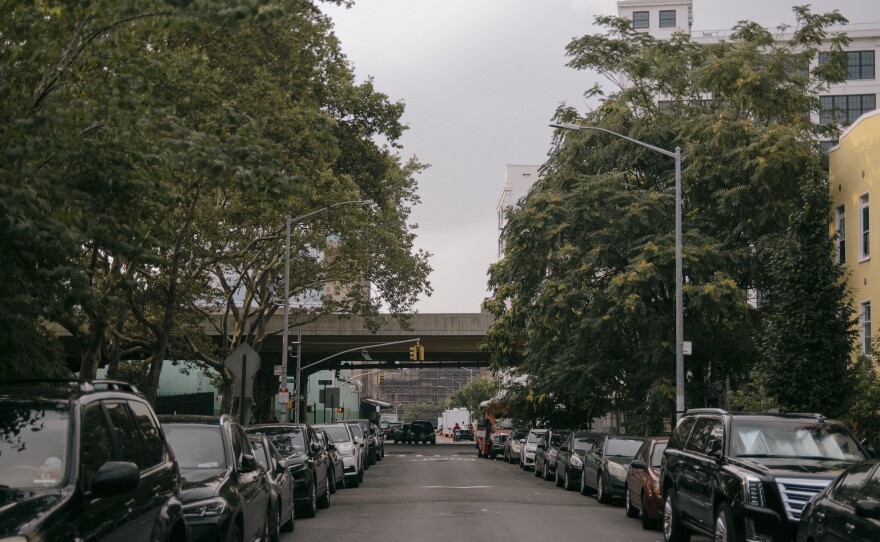 As traffic flows on the Brooklyn Queens Expressway overhead, asylum-seekers who arrived in New York City from Venezuela find shelter within tents under the expressway after being expelled from the Clinton Hill shelter due to an incident in the facility bathrooms.