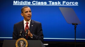 U.S. President Barack Obama makes a statement following a meeting of the Middle Class Task Force at the White House January 25, 2010 in Washington, DC. 