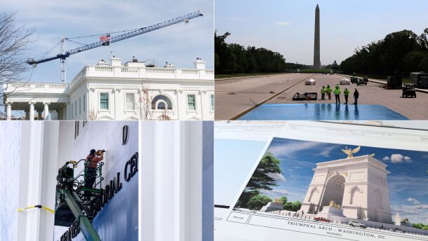 The White House ballroom, reflecting pool resurfacing, Kennedy Center renovations and a triumphal arch are among the many changes Trump wants to make in D.C.