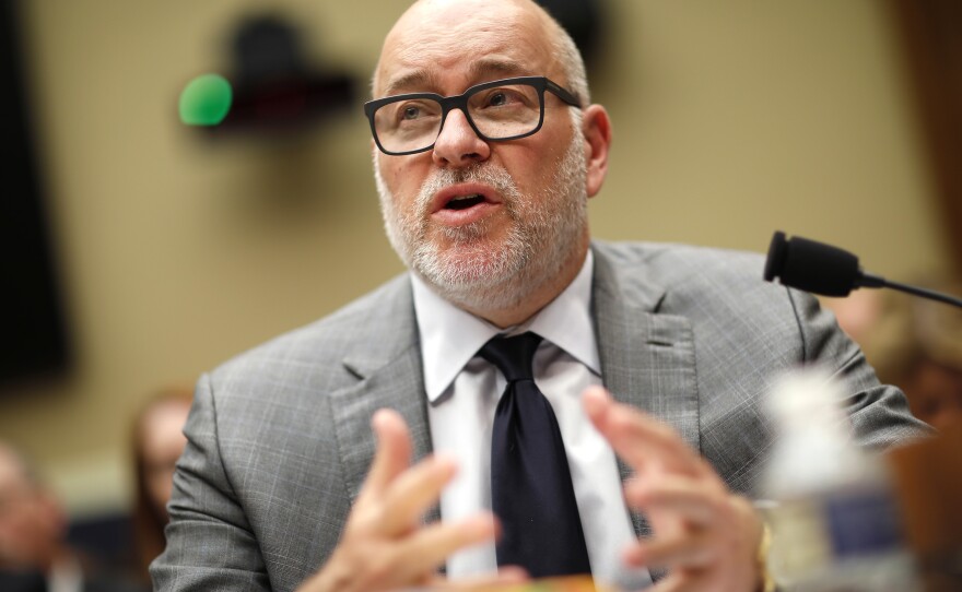 Steve Collis, president and chief executive officer of AmerisourceBergen Corp., testifies during a House Energy and Commerce Subcommittee hearing on May 8, 2018.