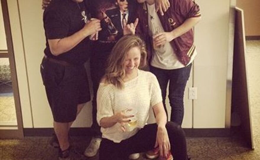 This is what we looked like after taping a Guest DJ set with AJ Davila.