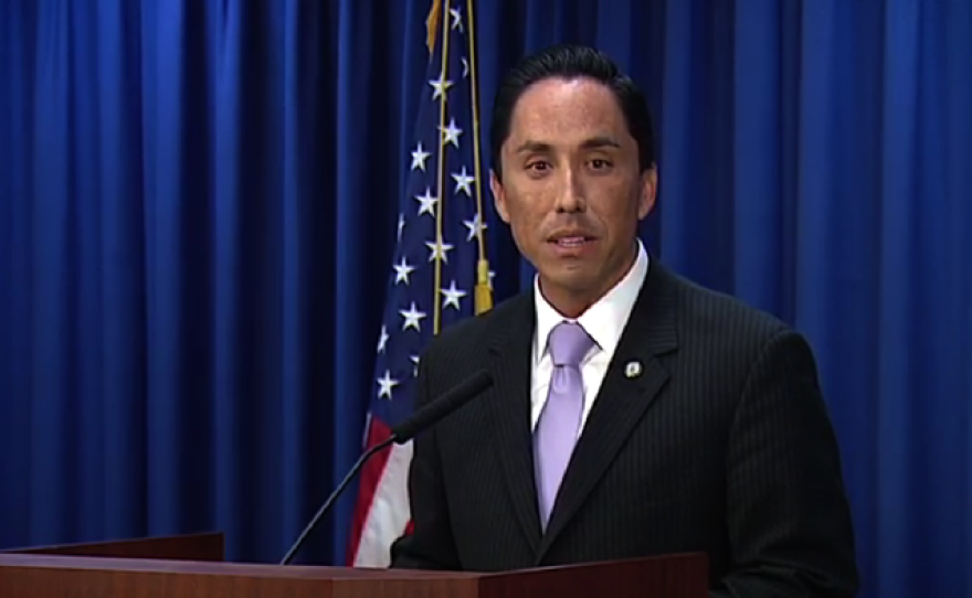 Interim Mayor Todd Gloria gives his first weekly media briefing.