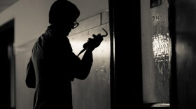 Keith Forsyth (played by Daniel S. Taylor) prepares to break-in to the Media, Pennsylvania FBI.