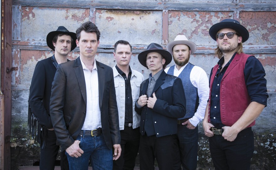 Ketch Secor (second from the left) with Old Crow Medicine Show band mates.